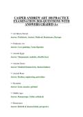 CASPER ANDREW ART 188 PRACTICE EXAMINATION 2026 QUESTIONS WITH ANSWERS GRADED A