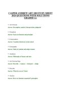 CASPER ANDREW ART 188 STUDY SHEET 2026 QUESTIONS WITH SOLUTIONS GRADED A&plus;