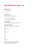 NUR 1023C Exam 1 &lpar;Mod 1&comma; 2&rpar; Questions And Answers Rated A&plus; New Update Assured Satisfaction