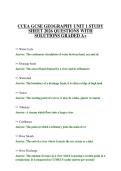 CCEA GCSE GEOGRAPHY UNIT 1 STUDY SHEET 2026 QUESTIONS WITH SOLUTIONS GRADED A&plus;