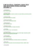 COB 241 FINAL CERTIFICATION TEST 2026 QUESTIONS WITH ANSWERS GRADED A&plus;