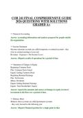 COB 241 FINAL COMPREHENSIVE GUIDE 2026 QUESTIONS WITH SOLUTIONS GRADED A&plus;