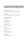 COB 241 PRACTICE EXAMINATION 2026 QUESTIONS WITH ANSWERS GRADED A&plus;