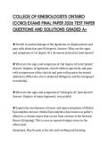 COLLEGE OF KINESIOLOGISTS ONTARIO &lpar;COKO&rpar; EXAMS FINAL PAPER 2026 TEST PAPER QUESTIONS AND SOLUTIONS GRADED A&plus;COLLEGE OF KINESIOLOGISTS ONTARIO &lpar;COKO&rpar; EXAMS FINAL PAPER 2026 TEST PAPER QUESTIONS AND SOLUTIONS GRADED A&plus;