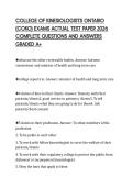 COLLEGE OF KINESIOLOGISTS ONTARIO &lpar;COKO&rpar; EXAMS ACTUAL TEST PAPER 2026 COMPLETE QUESTIONS AND ANSWERS GRADED A&plus;