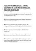 COLLEGE OF KINESIOLOGISTS ONTARIO &lpar;COKO&rpar; EXAMS EXAM PREP 2026 PRACTICE SOLUTION STUDY GUIDE