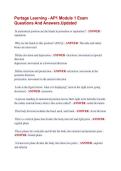 Portage Learning - AP1 Module 1 Exam  Questions And Answers&period;Updated