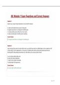 JBL Module 1 Exam Questions and Correct Answers