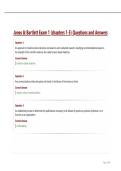 Jones & Bartlett Exam 1 &lpar;chapters 1-5&rpar; Questions and Answers&period;