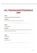 Level 1 - The Body-Swing Connection TPI Exam Questions and Answers&period;