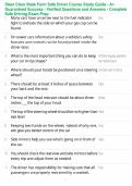 Steer Clear State Farm Safe Driver Course Study Guide - A&plus; Guaranteed Success - Verified Questions and Answers - Complete Safe Driving Exam Prep