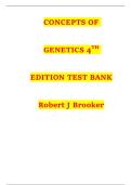 Test Bank for Concepts of Genetics&comma; 4th Edition by Robert J&period; Brooker &vert; 2026 Updated Exam Questions