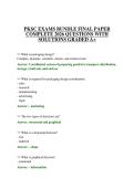 PKSC EXAMS BUNDLE FINAL PAPER COMPLETE 2026 QUESTIONS WITH SOLUTIONS GRADED A&plus;