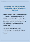 ECCO FINAL EXAM 2025&sol;2026 REAL  EXAM QUESTIONS WITH DETAILED  ANSWERS