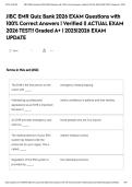 JIBC EMR Quiz Bank 2026 EXAM Questions with 100&percnt; Correct Answers &vert; Verified &vert;&vert; ACTUAL EXAM 2026 TEST&excl;&excl; Graded A&plus; &vert; 2025&vert;2026 EXAM UPDATE