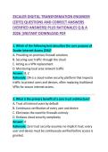 Zscaler Digital Transformation Engineer Exam Questions and Correct Answers