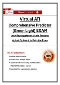 Virtual ATI  Comprehensive Predictor  &lpar;Green Light&rpar; EXAM  &lpar;NGN-Ṡtyle Queṡtionṡ & Caṡe Ṡcenario&rpar;  Actual Qṡ & Anṡ to Paṡṡ the Exam