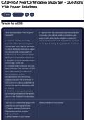 CALMHSA Peer Certification Study Set &ndash; Questions With Proper Solutions