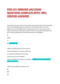 PSIO 431 Immunology Exam Questions with 100&percnt; Verified Answers &vert; UAZ Complete Study Guide &vert; Pass with Confidence