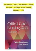 Test Bank for Critical Care Nursing&colon; A Holistic Approach&comma; 12th Edition by Morton Fontaine &vert; Verified 2026 Exam Questions