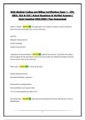 NHA Medical Coding and Billing Certification Exam 1 - CPC&comma; CBCS&comma; CCA & CCS &vert; Actual Questions & Verified Answers &vert; latest Updated 2025&sol;2026 &vert; Pass Guaranteed