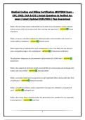 Medical Coding and Billing Certification MIDTERM Exam - CPC&comma; CBCS&comma; CCA & CCS &vert; Actual Questions & Verified Answers &vert; latest Updated 2025&sol;2026 &vert; Pass Guaranteed
