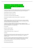 CARDIAC TEST BANK EXAM QUESTIONS WITH COMPLETE ANSWERS