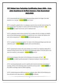 PCT Patient Care Technician Certification Exam 2026 &ndash; Complete Questions & Verified Answers &vert; Pass Guaranteed 2025&sol;2026