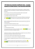 PCT Patient Care Technician Certification Exam &ndash; Complete Questions & Verified Answers &vert; Pass Guaranteed 2025&sol;2026