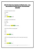 NHA PCT Patient Care Technician Certification Exam &ndash; Complete Questions & Verified Answers &vert; Pass Guaranteed 2025&sol;2026