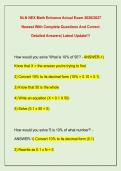 NLN NEX Math Entrance Actual Exam 2026&sol;2027  Newest With Complete Questions And Correct  Detailed Answers&vert; Latest Update&excl;&excl;&excl; 