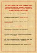ISSA FINAL EXAM ACCURATE REAL EXAMQUESTIONS  AND VERIFIED ANSWERS&vert; CURRENTLY TESTING AND  FREQUENTLY TESTED VERSIONS &vert; EXPERT VERIFIED FOR  GUARANTEED PASS &vert; LATEST UPDATE 