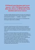 FNP Board Latest Questions 2026&colon; 300 Recently Tested Questions with Correct Answers for FNP Certification Exam Prep