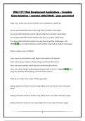 WGU C777 Web Development Applications &ndash; Complete Exam Questions &plus; Answers &lpar;2025&sol;2026&rpar; &ndash; pass guaranteed