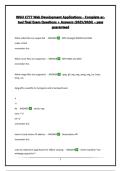 WGU C777 Web Development Applications - Complete actual final Exam Questions &plus; Answers &lpar;2025&sol;2026&rpar; &ndash; pass guaranteed