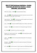 WGU C777 Web Development Applications - Complete Study Guide with PA&sol;OA Exam Questions &plus; Answers &lpar;2025&sol;2026&rpar; &ndash; pass guaranteed