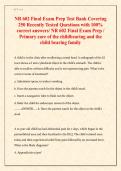 NR 602 Final Exam Prep&colon; 250 Recently Tested Questions with 100&percnt; Correct Answers &vert; Primary Care of the Childbearing & Childrearing Family