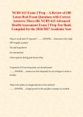 NURS 612 Exam 2 Prep&colon; 100 Latest Real Questions with Correct Answers &vert; Maryville Advanced Health Assessment 2026&sol;2027