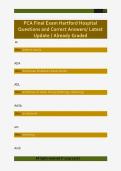 PCA Final Exam Hartford Hospital  Questions and Correct Answers&sol; Latest  Update &sol; Already Graded 