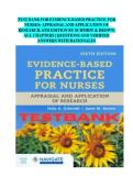Evidence-Based Practice for Nurses&colon; Appraisal and Application of Research &ndash; 6th Edition&comma; Schmidt & Brown&comma; All Chapters Complete Test Bank with Verified Answers and Rationales
