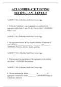 ACI AGGREGATE TESTING  TECHNICIAN - LEVEL 2 QUESTIONS AND ANSWERS 2026