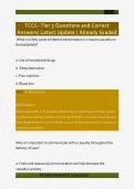 TCCC- Tier 3 Questions and Correct  Answers&sol; Latest Update &sol; Already Graded
