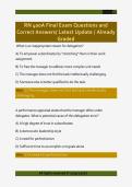 RN 400A Final Exam Questions and  Correct Answers&sol; Latest Update &sol; Already  Graded