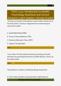 PSYC 1111&colon; Introduction to Health  Psychology Questions and Correct  Answers&sol; Latest Update &sol; Already Graded