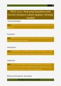 PSYC 1111- final prep Questions and  Correct Answers&sol; Latest Update &sol; Already  Graded