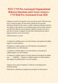 WGU C715 Pre-Assessment Organizational Behavior&colon; Real Exam Questions & Answers &vert; C715 Pre-Exam 2026