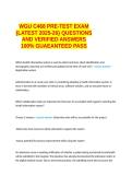 WGU C468 PRE-TEST EXAM LATEST QUESTIONS AND VERIFIED ANSWERS 100&percnt; GUARANTEED PASS