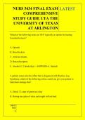 NURS 5434 FINAL EXAM  COMPREHENSIVE  STUDY GUIDE UTA THE  UNIVERSITY OF TEXAS  AT ARLINGTON   QUESTIONS AND ANSWERS 2026