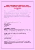 BKAT Med-Surg Exam &lpar;2026&sol;2027&rpar; &ndash; Basic Knowledge Assessment Tool for MedicalSurgical Nursing &vert; Q&A
