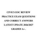 Civics EOC Review Exam 2026-2027 Practice Questions & Answers